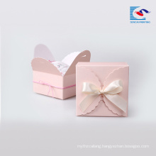 Lower Price custom exquisite lovely pink color gift packaging paper box